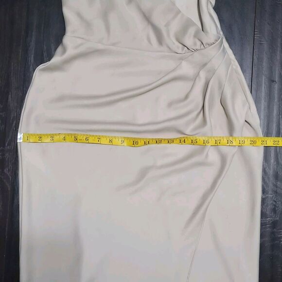 Sachin Babi Evening Dress Womens 8 Biege Spaghetti Straps Formal Prom Bridesmaid - Picture 6 of 15